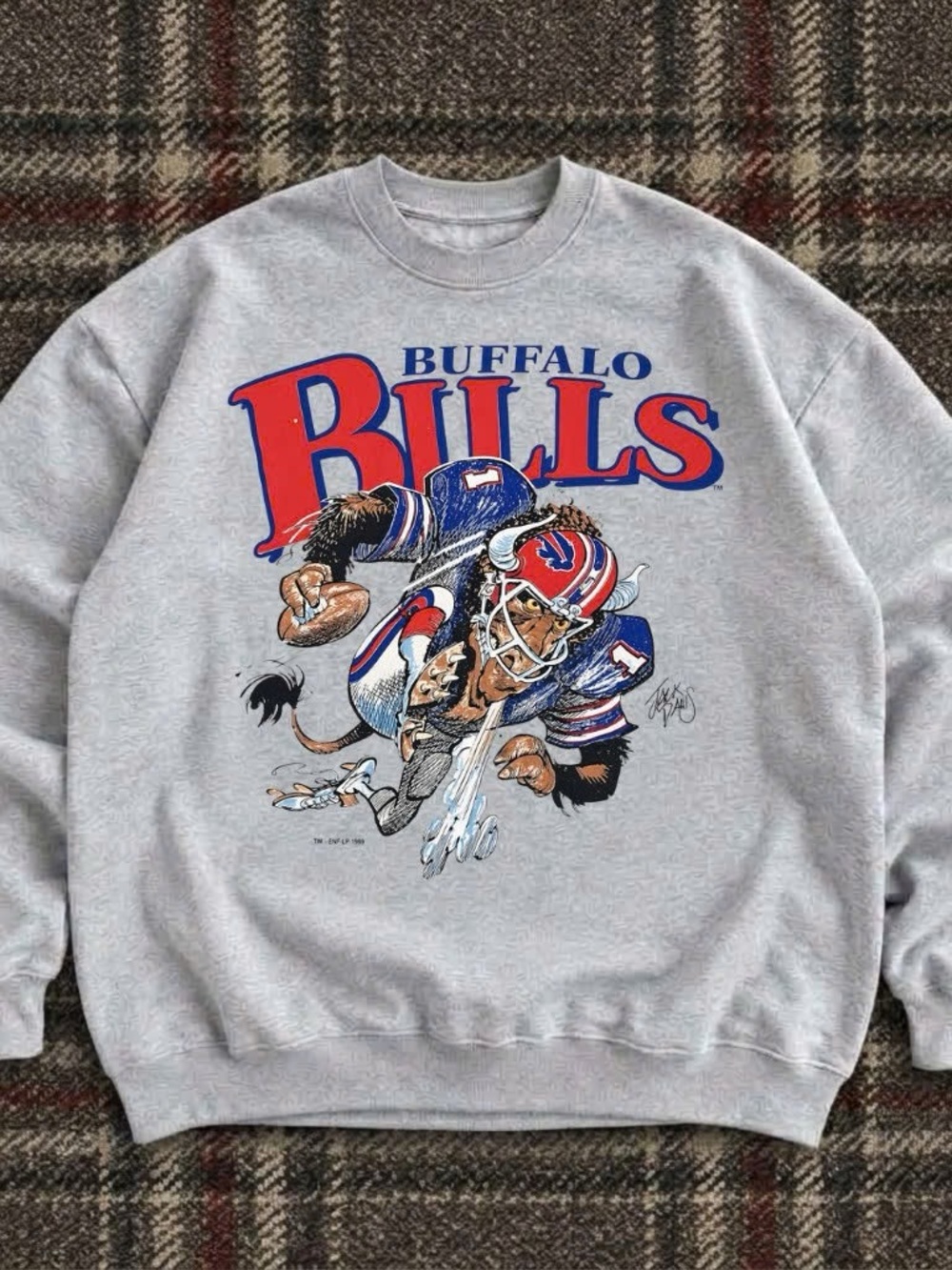 Buffalo Gray Graphic Crewneck Sweatshirt - Men